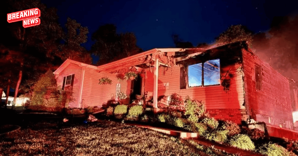 A house in Leitchfield was destroyed when a side-by-side bursts into flames