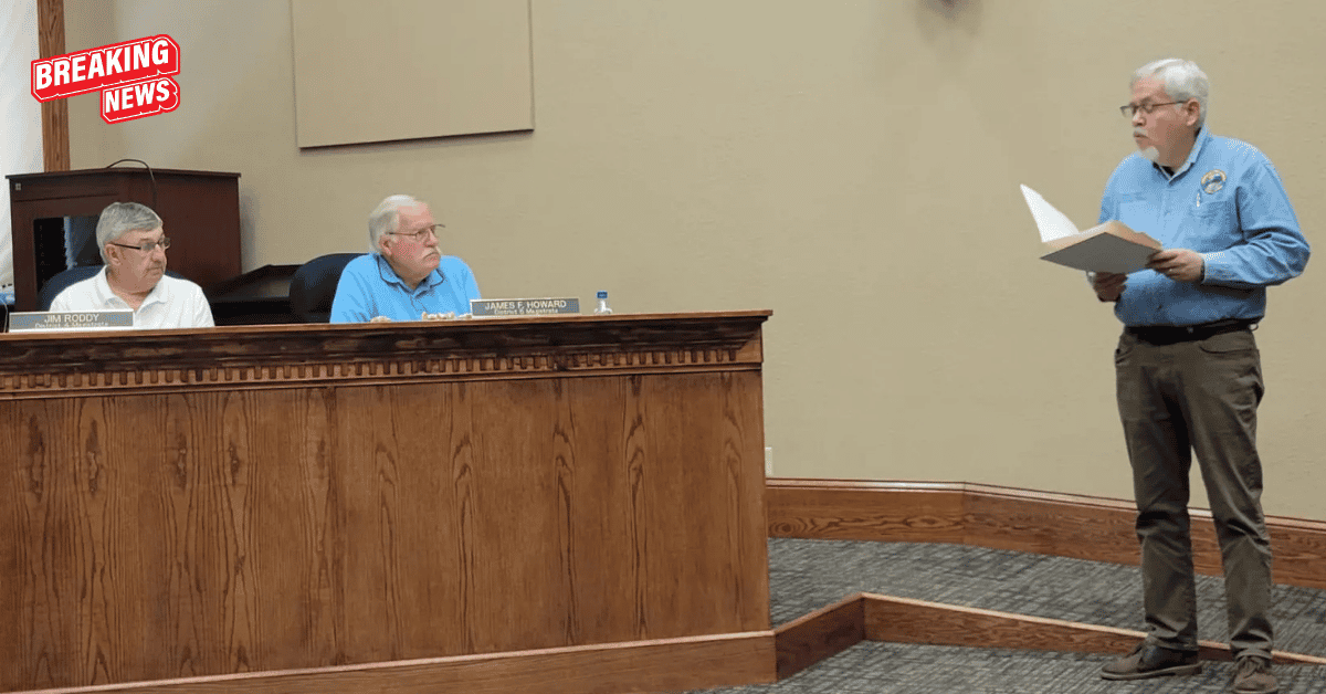 Howard informs magistrates on the work being done in the soil conservation district