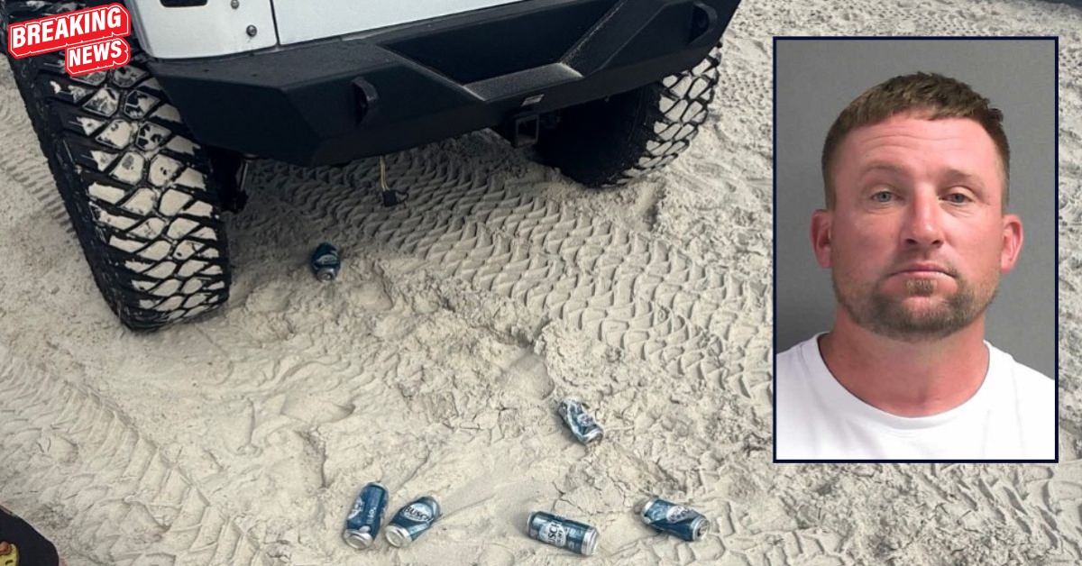Police say the Jeep driver who hit a three-year at the beach left multiple empty beer cans behind' his car
